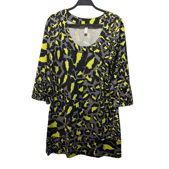 Diane Von Furstenberg Vintage Leopard Print Silk Jersey Mini Dress Size 12 - Picture 3 of 9